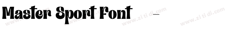 Master Sport Font 英文字体转换